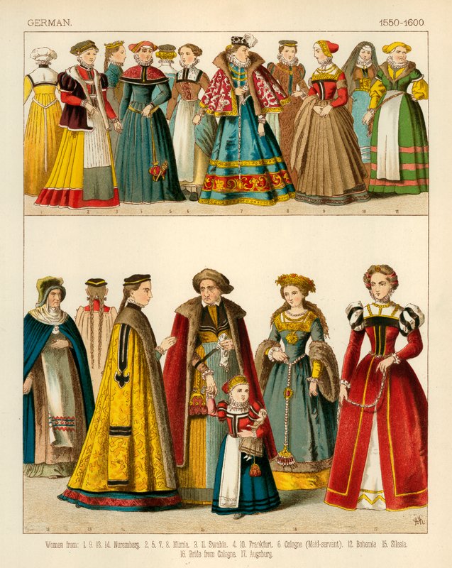 Saksalainen puku 1550-1600 tekijältä Albert Kretschmer