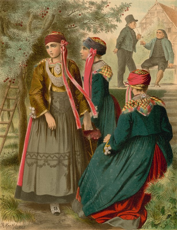 Saksalainen puku, Hannover, Das alte Land tekijältä Albert Kretschmer