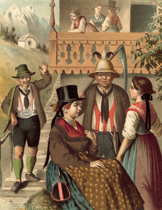 Saksan puku, Oesterreich, Pinzgau tekijältä Albert Kretschmer