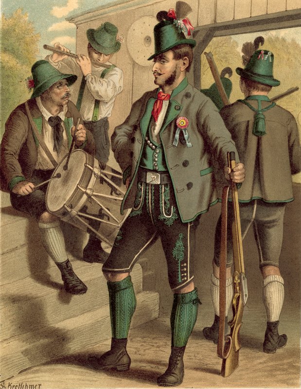 Saksalainen puku, Oesterreich, Steiermark tekijältä Albert Kretschmer