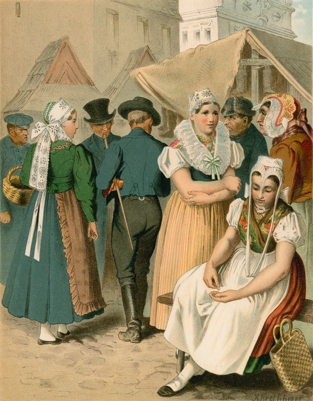 Saksalainen puku, Preussen (Provinz Schlesien), Tannhausen tekijältä Albert Kretschmer