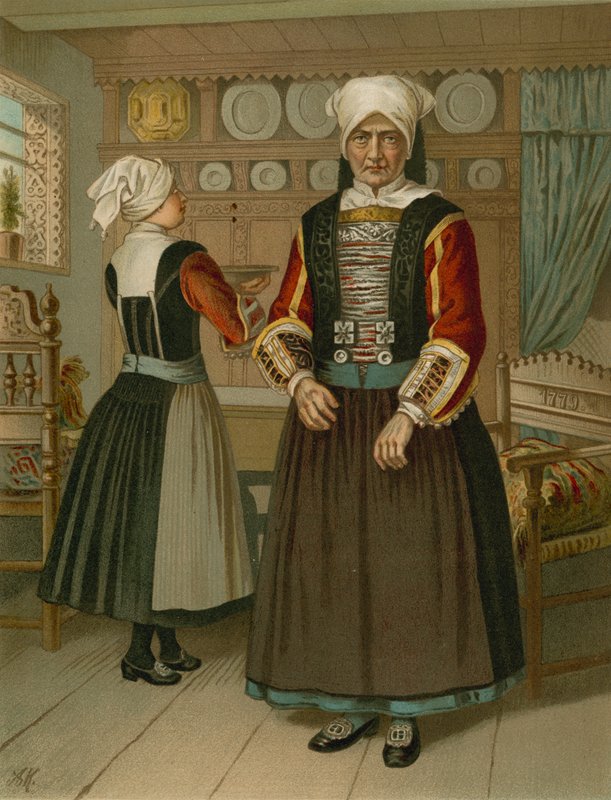 Saksalainen puku, Schleswig, Ostenfeld tekijältä Albert Kretschmer