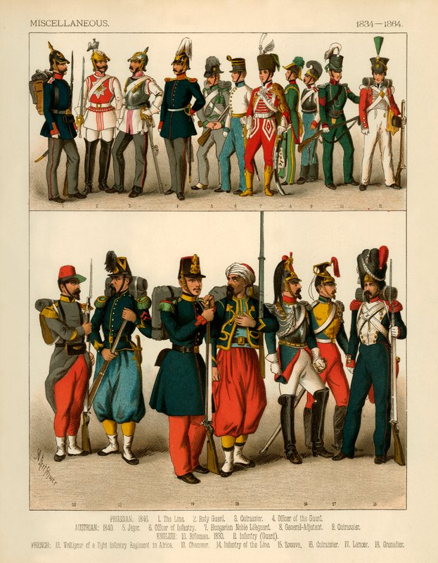 Sekalaiset puvut 1834-1864 tekijältä Albert Kretschmer
