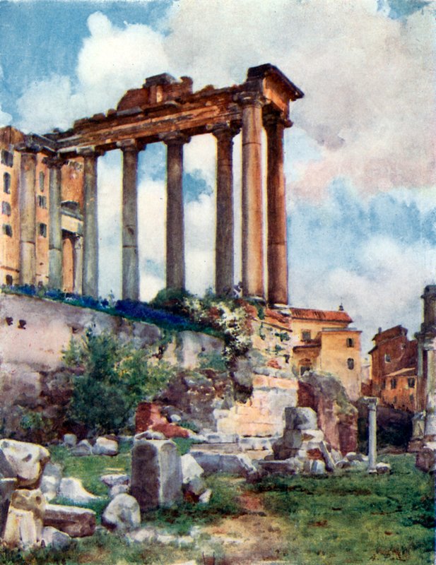 Saturnuksen temppeli Julian basilikasta foorumilla tekijältä Alberto Pisa