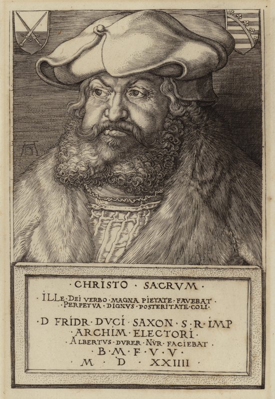Frederick Viisas, Saksin vaaliruhtinas (kaiverrus) tekijältä Albrecht (after) Durer or Duerer
