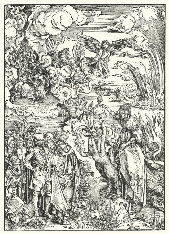 Babylonin huora (kaiverrus) tekijältä Albrecht (after) Durer or Duerer