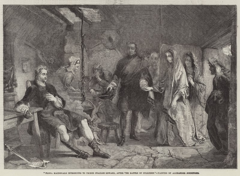 Flora Macdonald esitteli prinssi Charles Edwardin Cullodenin taistelun jälkeen tekijältä Alexander Johnston
