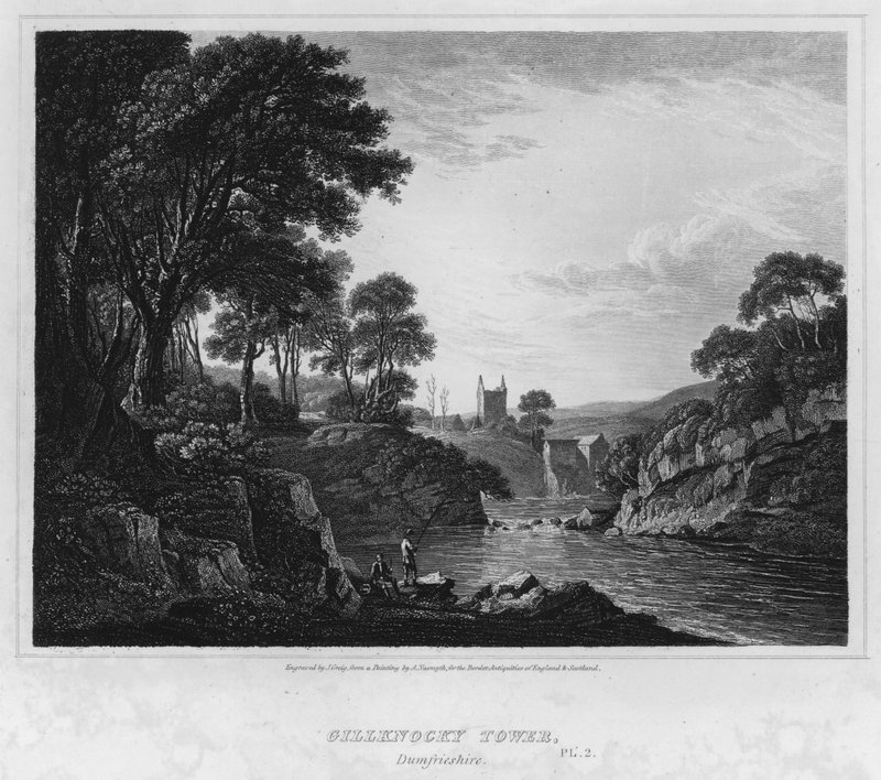 Gillknocky Tower, Dumfrieshire (kaiverrus) tekijältä Alexander (after) Nasmyth