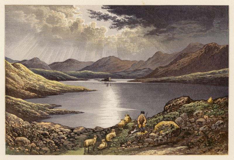 Skotlannin Loch-maisemat: Loch Doon (värilitra) tekijältä Alexander Francis (after) Lydon