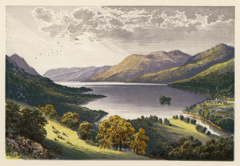 Skotlannin Loch-maisemat: Loch Earn (värilitra) tekijältä Alexander Francis (after) Lydon