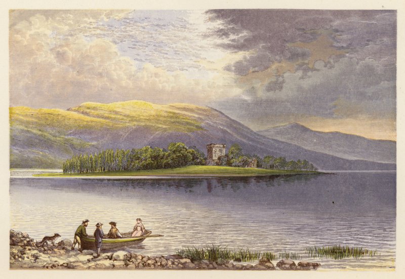 Skotlannin Loch-maisemat: Loch Leven (värilitra) tekijältä Alexander Francis (after) Lydon