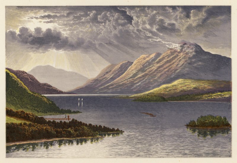 Skotlannin Loch-maisemat: Loch Lomond (värilitro): Loch Lomond (värilitro) tekijältä Alexander Francis (after) Lydon