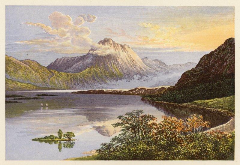 Skotlannin Loch-maisemat: Loch Maree (värilitra) tekijältä Alexander Francis (after) Lydon
