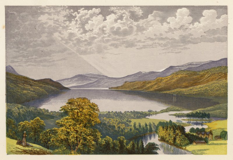 Skotlannin Loch-maisemat: Loch Tay (värilitra) tekijältä Alexander Francis (after) Lydon