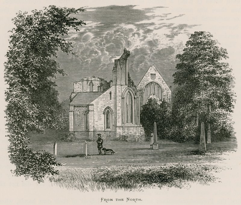 Dryburgh Abbey, pohjoisesta tekijältä Alexander Francis Lydon