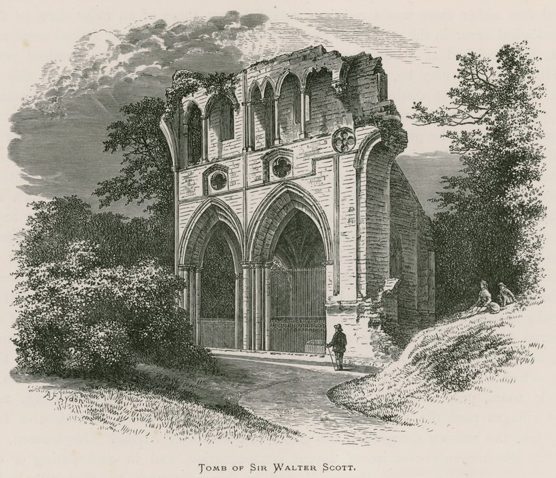 Dryburgh Abbey, Sir Walter Scottin hauta tekijältä Alexander Francis Lydon