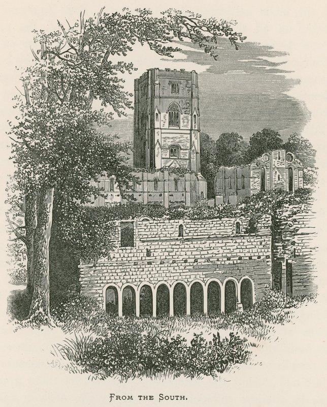 Fountains Abbey, etelästä tekijältä Alexander Francis Lydon
