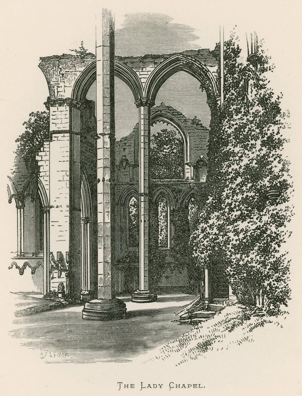 Fountains Abbey, Lady Chapel, Fountainsin luostari tekijältä Alexander Francis Lydon