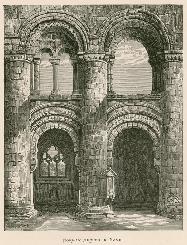 Jedburgh Abbey, Norman Arches Navessa tekijältä Alexander Francis Lydon