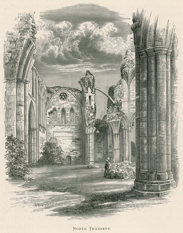 Melrose Abbey, North Transept tekijältä Alexander Francis Lydon