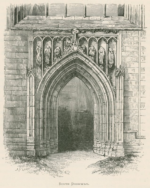 Melrose Abbey, South Doorway tekijältä Alexander Francis Lydon