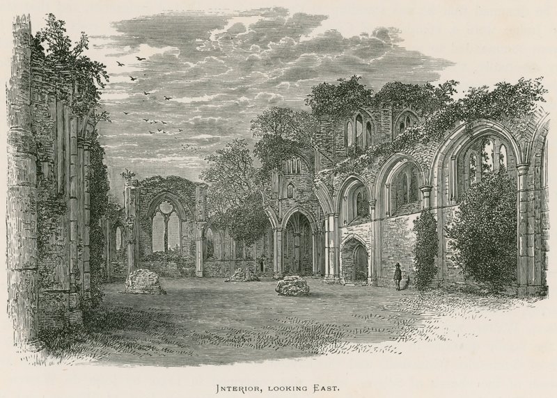 Netley Abbey, sisustus, katsot itään tekijältä Alexander Francis Lydon