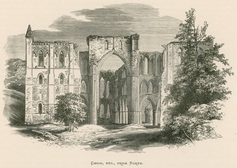 Rievaulx Abbey, kuoro jne, pohjoisesta tekijältä Alexander Francis Lydon