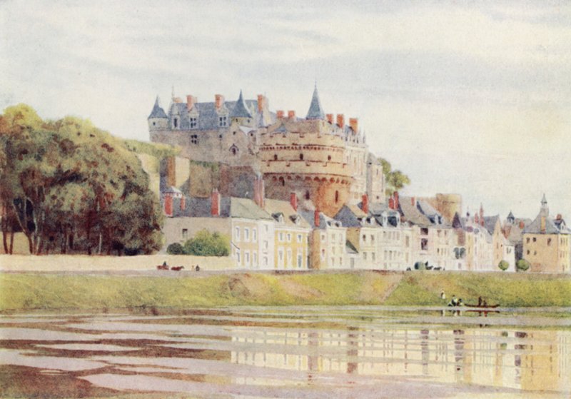 Amboise, el castell (litografia de color) finlandès tekijältä Alexander Henry Hallam Murray