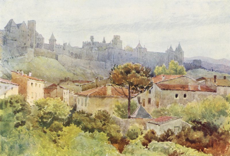 Carcassonne, Cite (väri litho) tekijältä Alexander Henry Hallam Murray