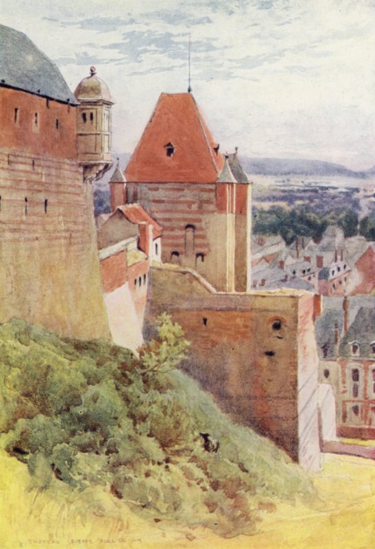 Dieppe, 1500-luvun linna (väri litho) tekijältä Alexander Henry Hallam Murray