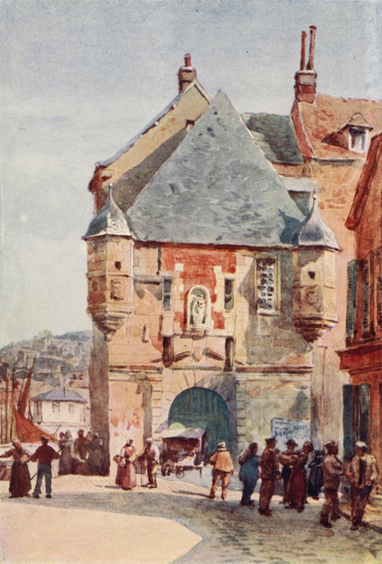 Honfleur, Harbour Gateway (väri litho) tekijältä Alexander Henry Hallam Murray