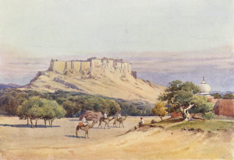 Jodhpur, yleinen näkymä linnoitukselle tekijältä Alexander Henry Hallam Murray