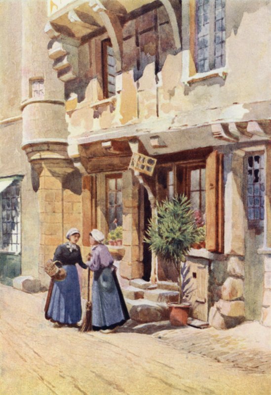 Vanhat talot Chinonissa (väri litho) tekijältä Alexander Henry Hallam Murray