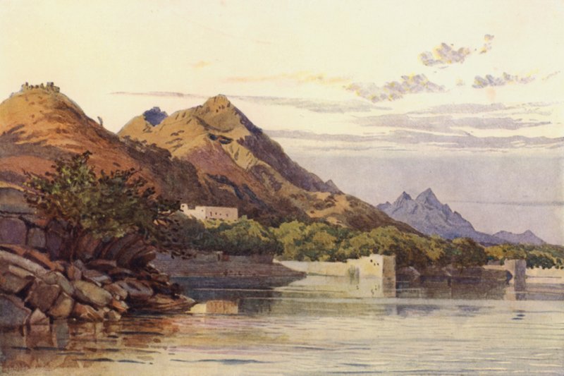 Ana Sagar, Ajmere (väri litho) tekijältä Alexander Henry Hallam Murray