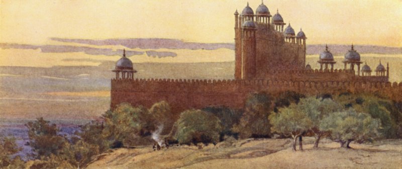Moskeija ja Voiton portti, Fatehpur Sikri tekijältä Alexander Henry Hallam Murray