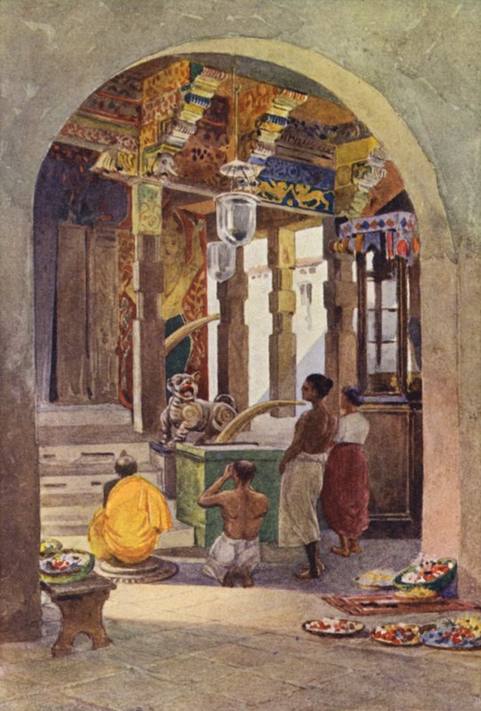Hampaan temppeli, Kandy, sisustus tekijältä Alexander Henry Hallam Murray