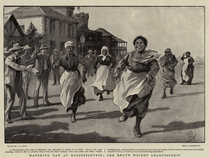 Mafeking Day Matjiesfonteinissa, raskaansarjan mestaruussarjassa tekijältä Alexander Stuart Boyd