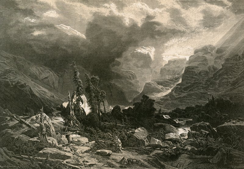 Myrsky Haslithalissa, Bernin Oberlandissa tekijältä Alexandre Calame