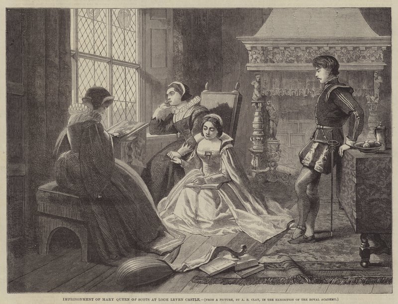 Mary Queen of Scots vangittiin Loch Levenin linnassa tekijältä Alfred Barron Clay