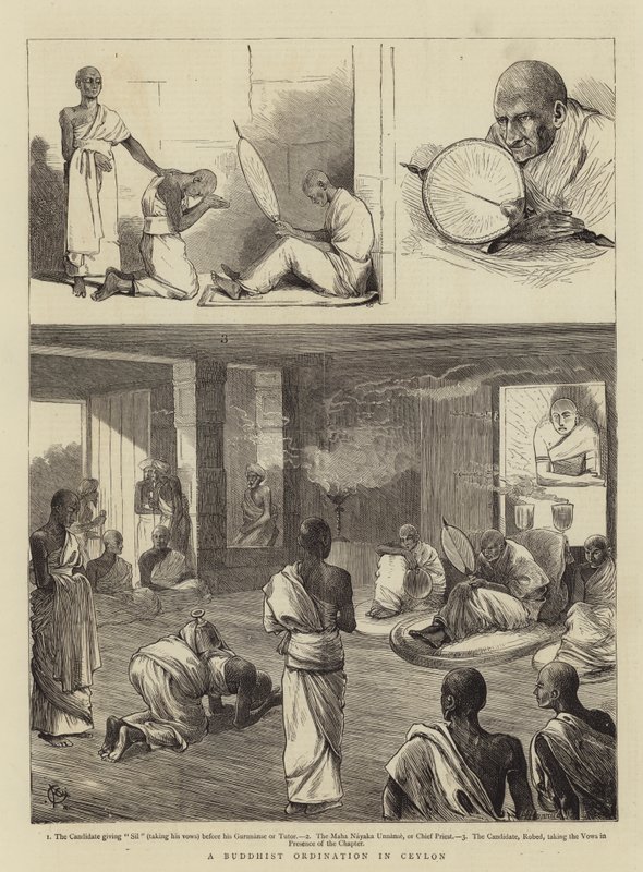 Buddhalainen vihkimys Ceylonissa tekijältä Alfred Chantrey Corbould