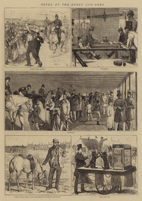 Muistiinpanoja Derbystä ja Oaksista tekijältä Alfred Chantrey Corbould
