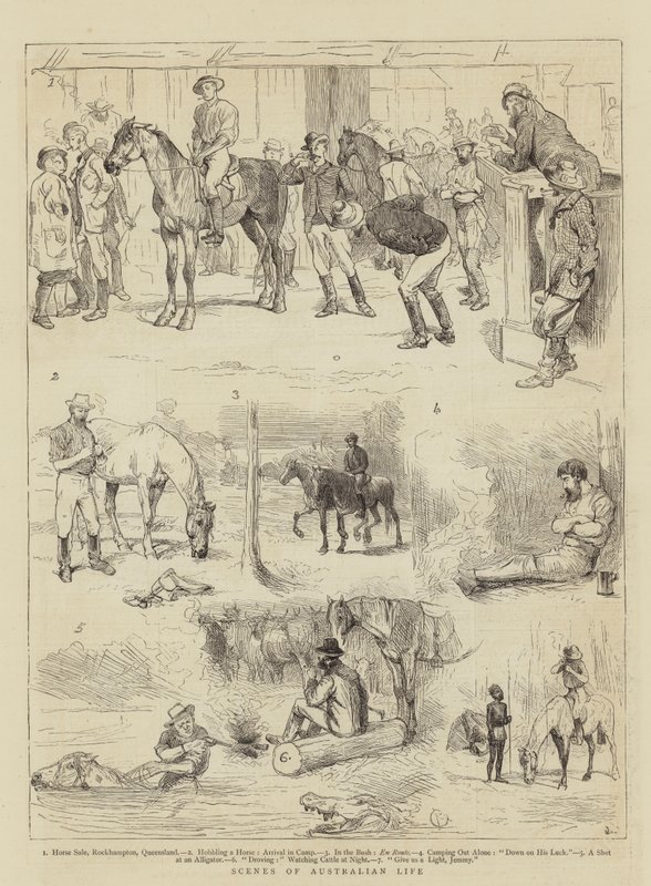 Kohtauksia Australian elämästä tekijältä Alfred Chantrey Corbould