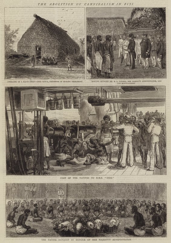 Kannibalismin lakkauttaminen Fidžillä tekijältä Alfred Chantrey Corbould