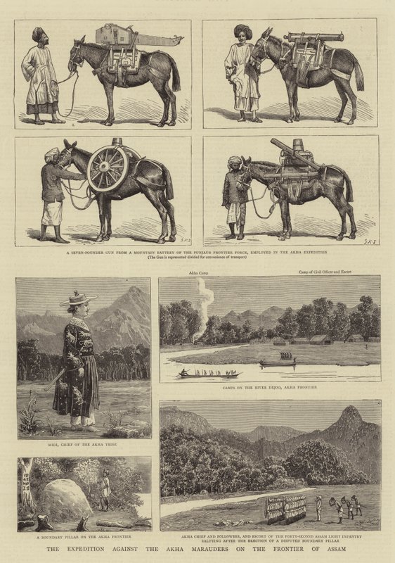 Retkikunta Akha Maraudersia vastaan Assamin rajalla tekijältä Alfred Chantrey Corbould