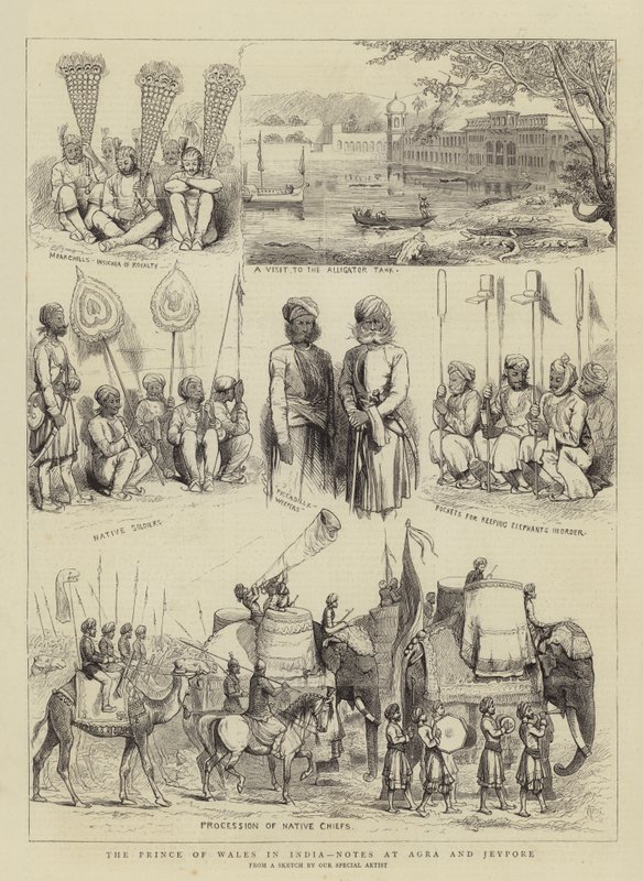 Walesin prinssi Intiassa, muistiinpanoja Agrassa ja Jeyporessa tekijältä Alfred Chantrey Corbould