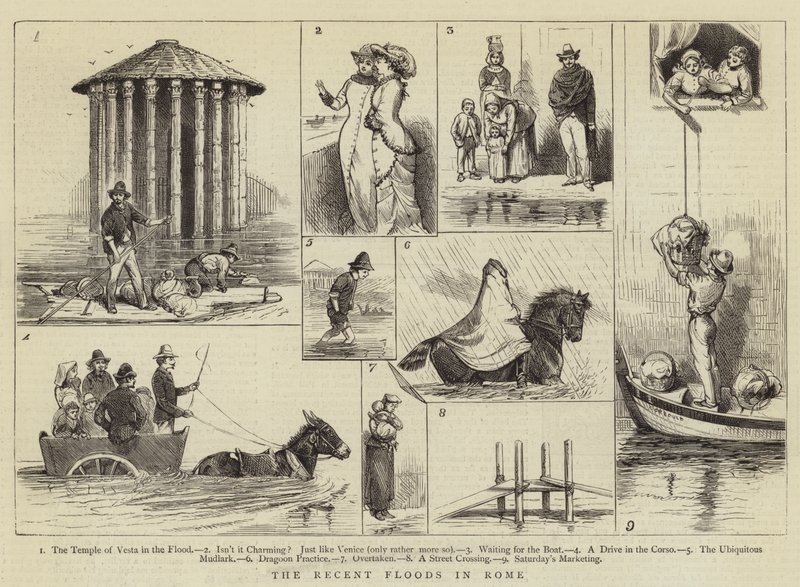 Viimeaikaiset tulvat Roomassa tekijältä Alfred Chantrey Corbould