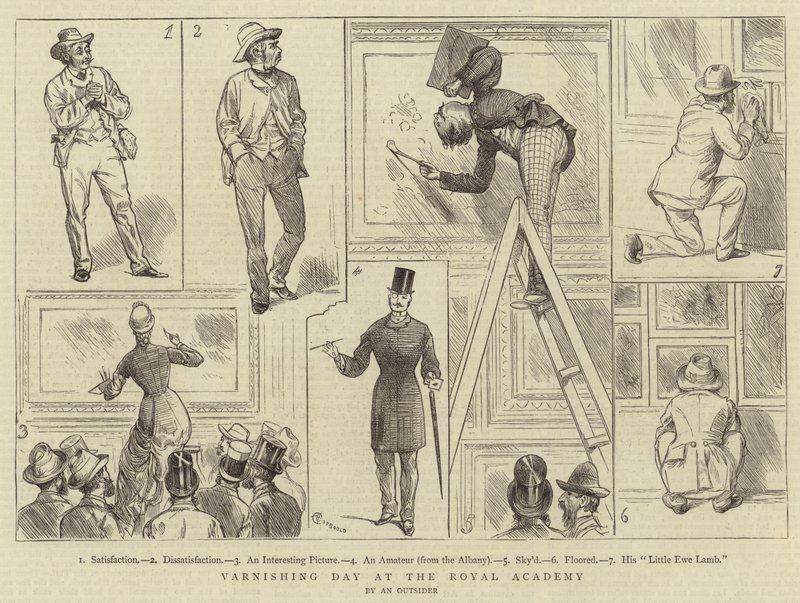 Lakkauspäivä Royal Academyssa tekijältä Alfred Chantrey Corbould
