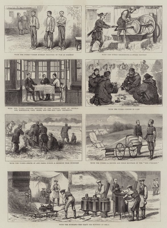 Turkkilaisten ja venäläisten kanssa tekijältä Alfred Chantrey Corbould