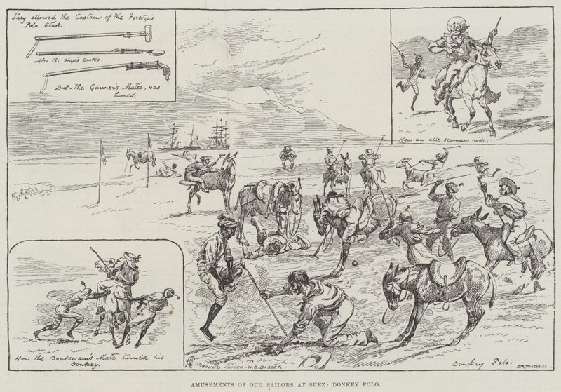 Merimiestemme huvit Suezissa, Donkey Polo tekijältä Alfred Courbould