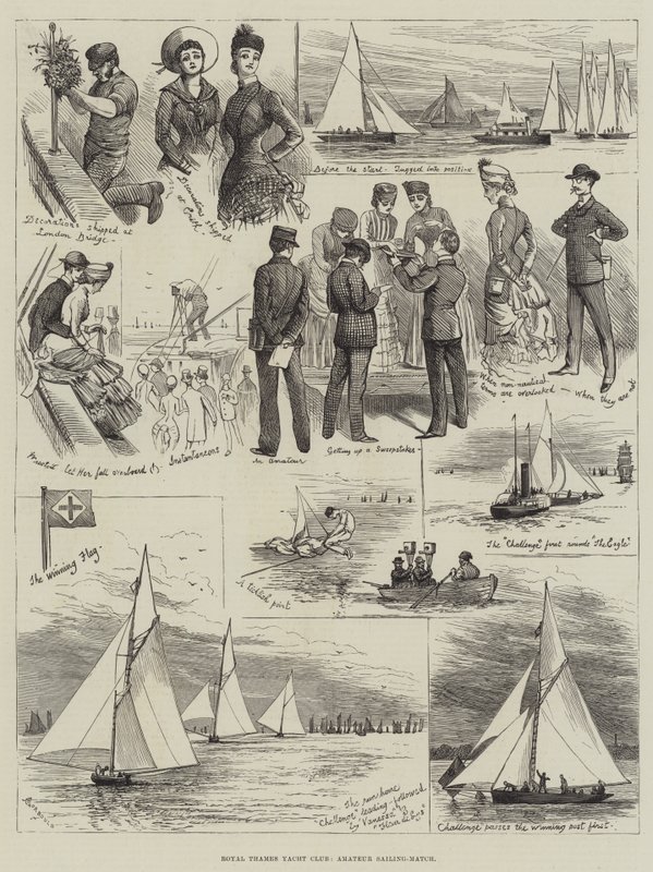 Royal Thames Yacht Club, amatööripurjehdusottelu tekijältä Alfred Courbould